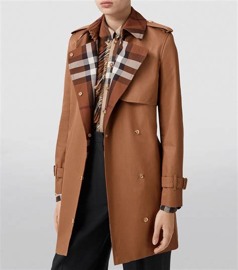 burberry long cotton gabardine trench coat|burberry gabardine vintage check.